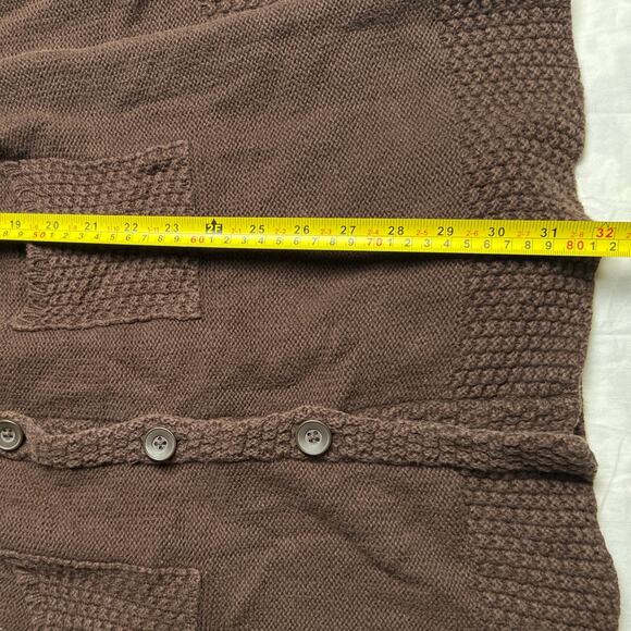 Vintage Mossimo Supply Co Brown Size XL 100% Cotton Women's Knit Long Cardigan - Picture 3 of 6